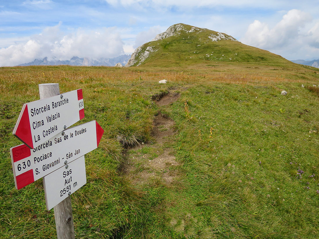 gadotti032.jpg - Der Sas Aut ist ein Wiesenhügel auf 2551m. Sehr ungewöhnlich.                               